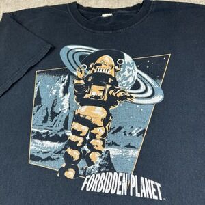 Vintage Forbidden Planet Movie Promo T Shirt Men's Large Retro Graphic 2000s Vtg